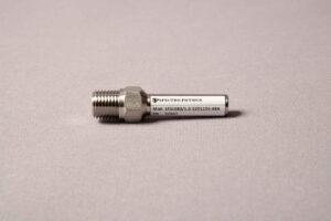 Single connection calibrated leak with 1/4 inch male NPT fitting